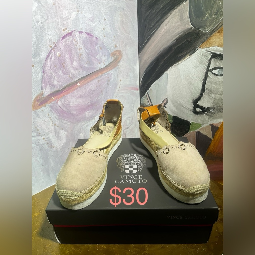 Vince Camuto Tan Espadrille Flats